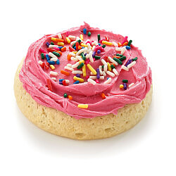 Pink Frosting with Sprinkles