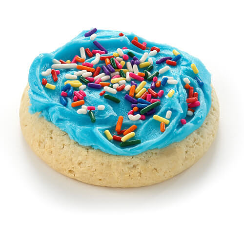 3.0 Blue Square Outline Frosted Cookie