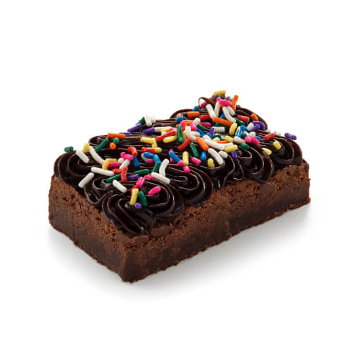 Chocolate Frosted Fudge with Sprinkles